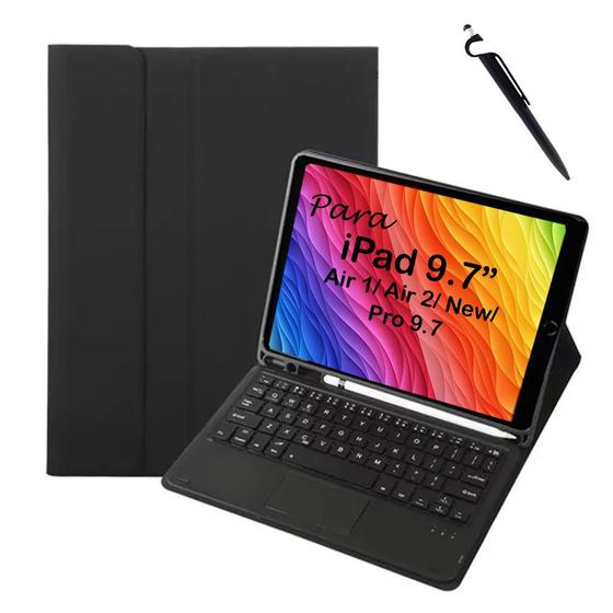 Imagem de Capa Com Teclado Para Tablet 5 Tela 9.7 A1822 A1823 + Caneta