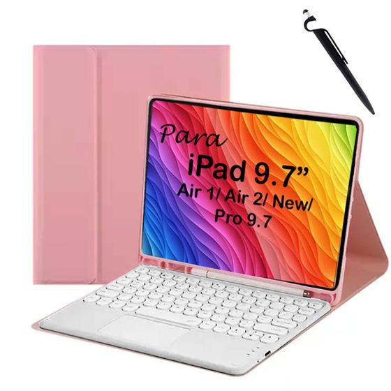 Imagem de Capa Com Teclado Para Tablet 5 Tela 9.7 A1822 A1823 + Caneta