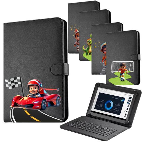 Imagem de Capa Com Teclado + Película Para Tablet 7 Polegadas Vision Tab 7 M7 Wifi Meninos