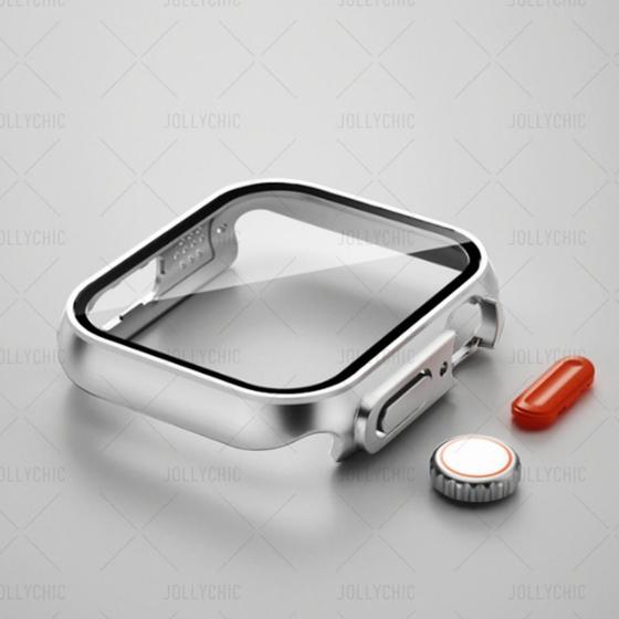 Imagem de Capa com tela de Vidro para Apple Watch - Prata Lunar