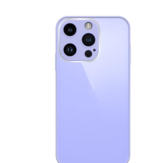 Imagem de Capa Compatível com iPhone 13 Pro Max Silicone e Vidro Brilhante com Proteção de Camera em Lentes de Safira