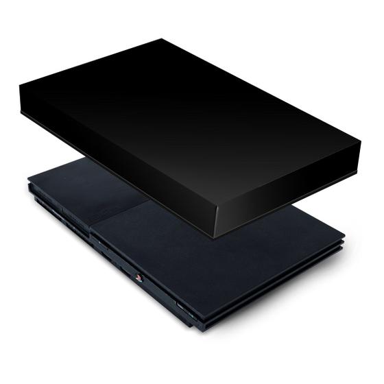 Imagem de Capa Compatível PS2 Slim Anti Poeira - Preta All Black