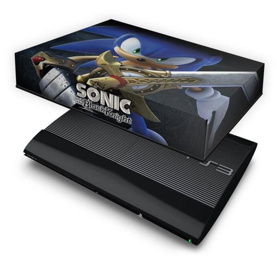 Imagem de Capa Compatível PS3 Super Slim Anti Poeira - Sonic Black Knight