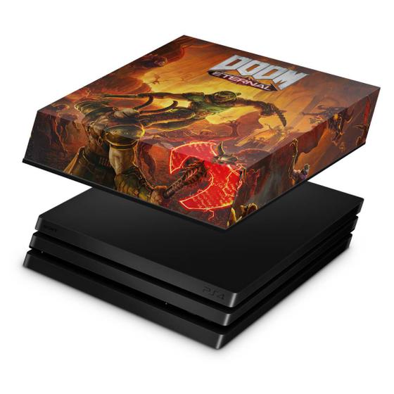 Imagem de Capa Compatível PS4 Pro Anti Poeira - Doom Eternal