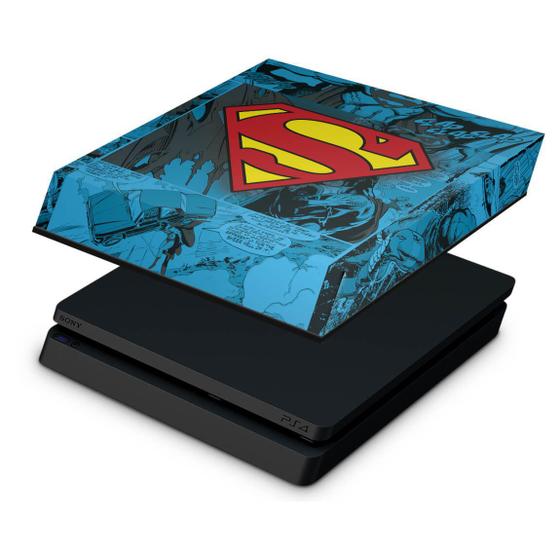 Imagem de Capa Compatível PS4 Slim Anti Poeira - Super Homem Superman Comics