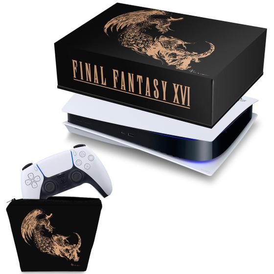 Imagem de Capa Compatível PS5 Horizontal e Case Controle - Final Fantasy XVI Edition