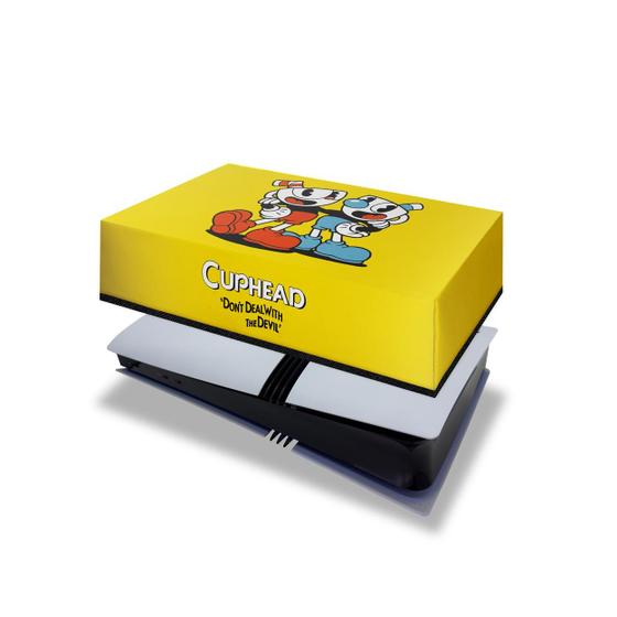 Imagem de Capa Compatível PS5 Pro Anti Poeira Horizontal - Cuphead