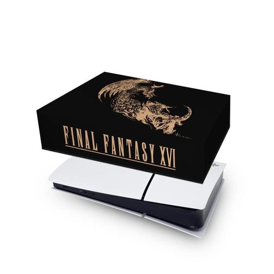 Imagem de Capa compatível PS5 Slim Horizontal Anti Poeira - Final Fantasy XVI Edition