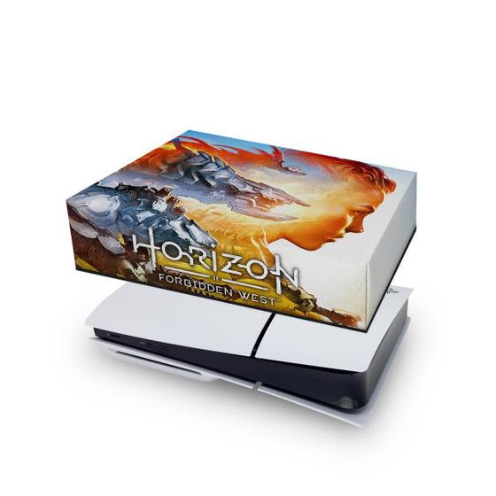 Imagem de Capa compatível PS5 Slim Horizontal Anti Poeira - Horizon Forbidden West