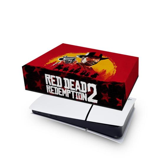 Imagem de Capa compatível PS5 Slim Horizontal Anti Poeira - Red Dead Redemption 2