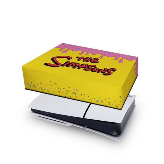 Imagem de Capa compatível PS5 Slim Horizontal Anti Poeira - The Simpsons