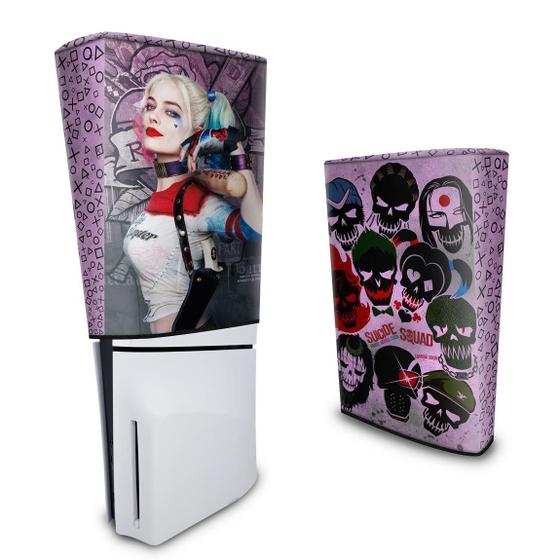 Imagem de Capa compatível PS5 Slim Vertical Anti Poeira - Arlequina Harley Quinn