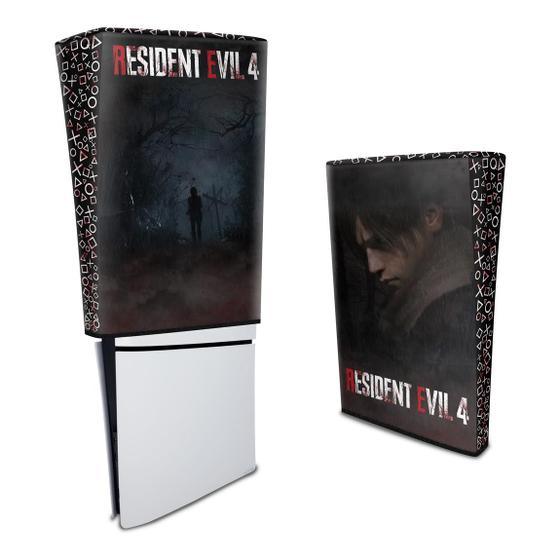 Imagem de Capa compatível PS5 Slim Vertical Anti Poeira - Resident Evil 4 Remake