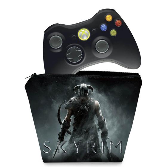 Imagem de Capa Compatível Xbox 360 Controle Case - Skyrim