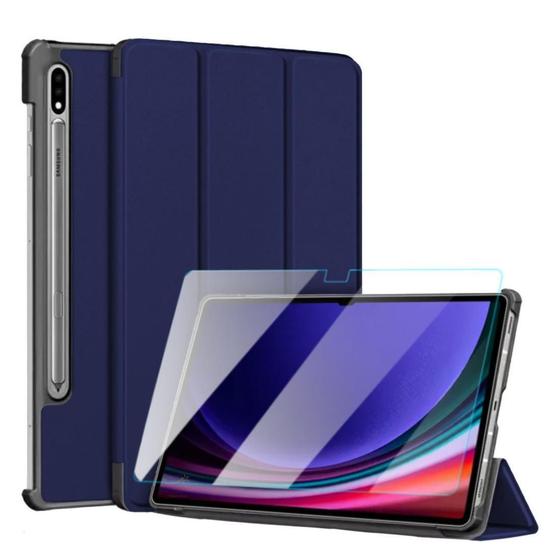 Imagem de Capa Couro Auto Sleep Para Galaxy Tab S9 11 2023 + Película