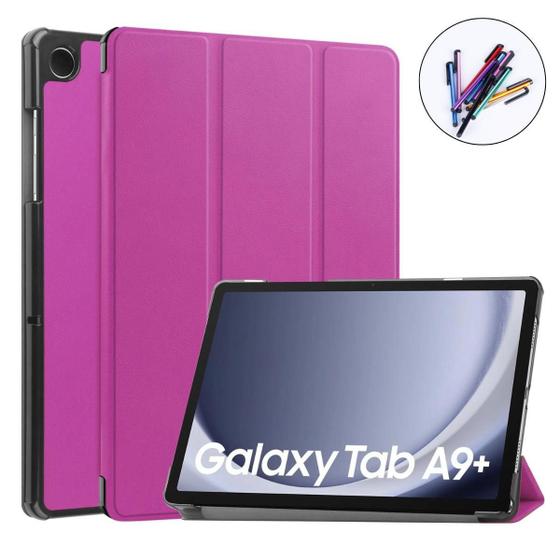 Imagem de Capa Couro + Caneta Touch Para Tablet Samsung A9+ 11 X210