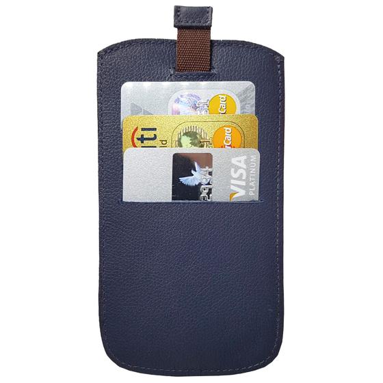 Imagem de Capa Couro Legítimo Com Puxador E Porta Cartão Para Calculadora Hp12c