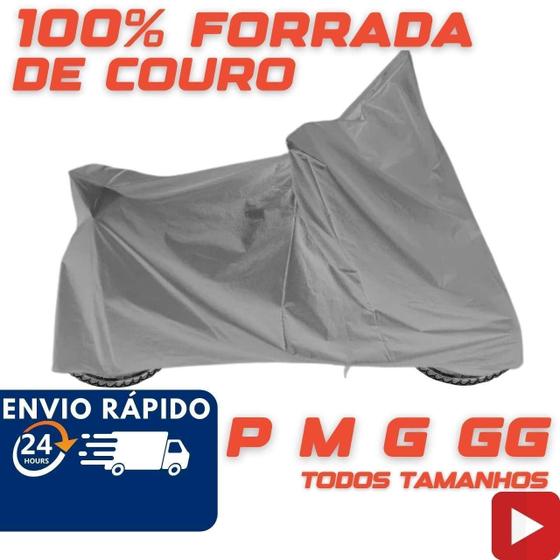 Imagem de Capa Couro Moto Forrada Impermeável Cinza Cb 500X Cbr 650F