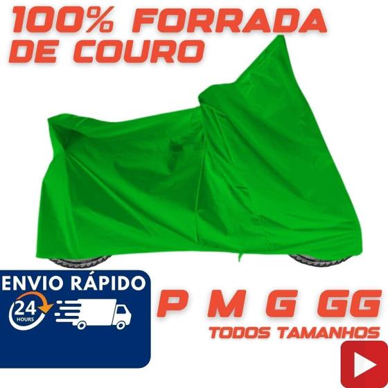 Imagem de Capa Couro Moto Forrada Impermeável Verde Cb 500X Cbr 650F