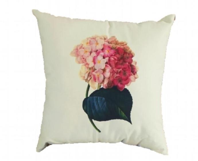 Imagem de Capa De Almofada 45X45 Hortensia Rosa