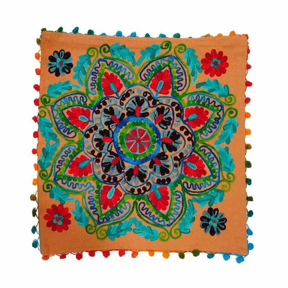 Imagem de Capa De Almofada Algodão Bordada Modelo 3 40X40Cm