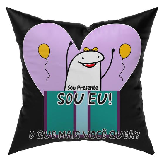 Imagem de Capa de Almofada Avulsa Flork Meme Humor c/ Frases 45cm x 45cm