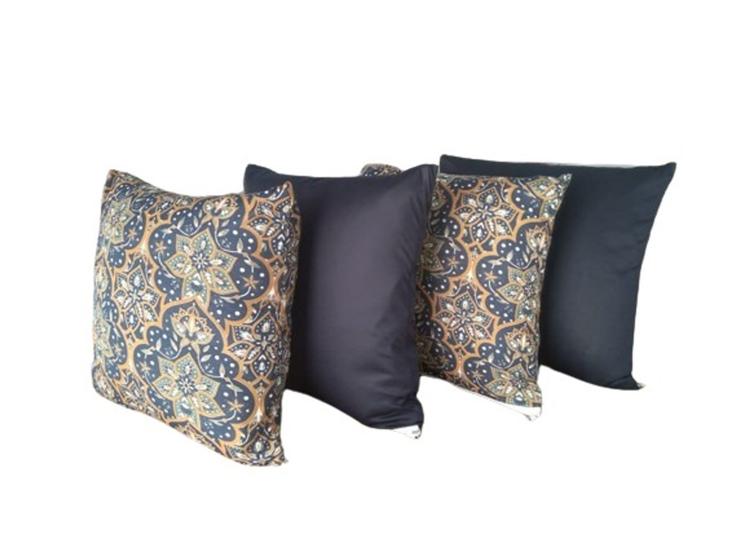 Imagem de Capa de Almofada Malha Com Zíper Decoração Para Sala Lisas e Estampadas 4 Pçs