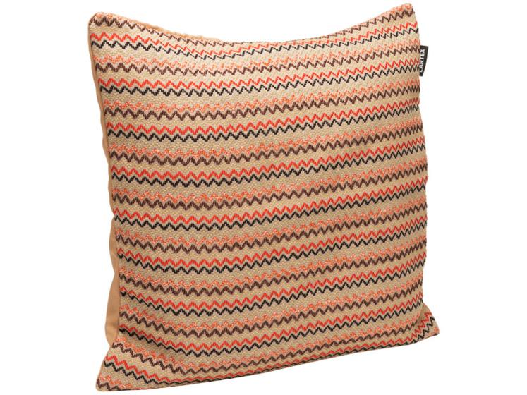Capa de Almofada Quadrada 45x45cm Lartex - Jacquard Hog Zig Zag Laranja