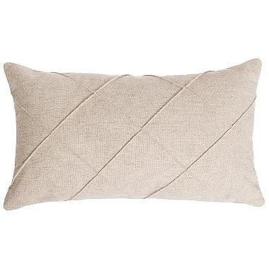 Imagem de CAPA DE ALMOFADA RETANGULAR BAGUETE LINHO CRU DRAPEADA 30x50CM