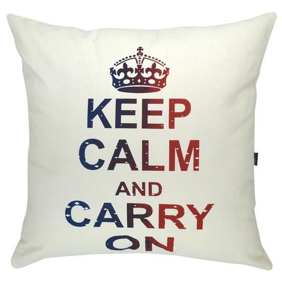 Imagem de Capa de Almofada Serigrafada 50x50 cm Keep Calm and Carry On