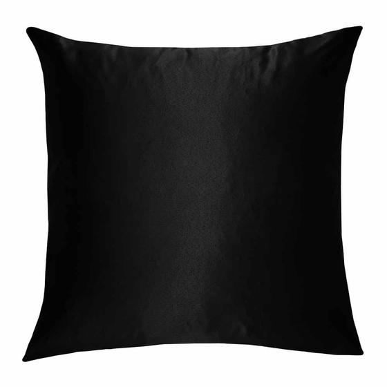 Imagem de Capa De Almofada Solaris Tecido Grosso 45X45 Preto