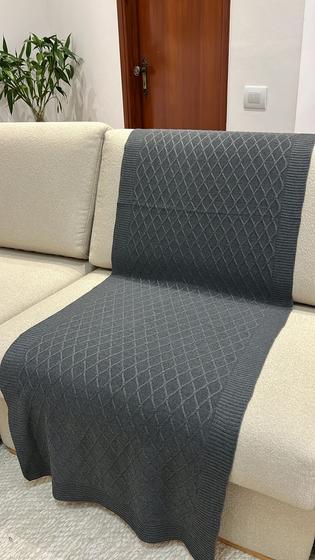 Imagem de Capa De Almofada Tricot 45x45 Decorativa Sofa Trico Veneza