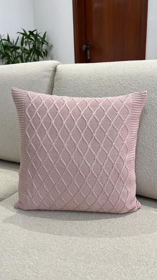 Imagem de Capa De Almofada Tricot 45x45 Decorativa Sofa Trico Veneza