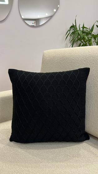 Imagem de Capa De Almofada Tricot 45x45 Decorativa Sofa Trico Veneza