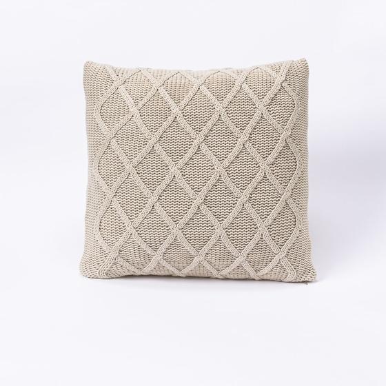 Imagem de Capa De Almofada Tricot 50x50 C/zíper Sofa Trico Cod 106450