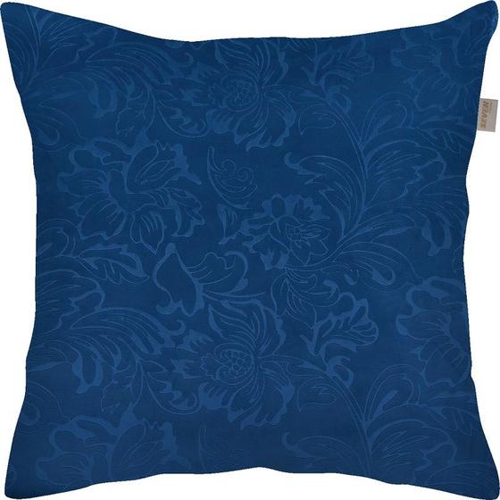 Imagem de Capa de Almofada Veludo Flower 45 cm x 45 cm Azul Marinho - Seven Textil