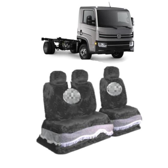 Imagem de Capa De Banco Chinil Com Logo Para Volkswagen Express Cinza