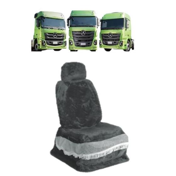 Imagem de Capa De Banco Chinil Sem Logo Para Mb Actros Motorista Cinza