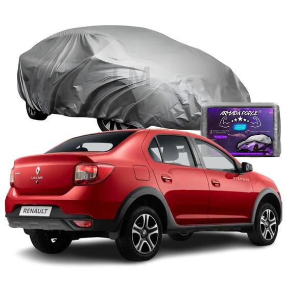 Imagem de Capa de Carro Renault Logan Impermeável Com Forro e Elástico