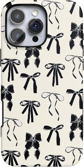 Imagem de Capa de celular Casely Goth Girlie Black Bows iPhone 16 Pro Max