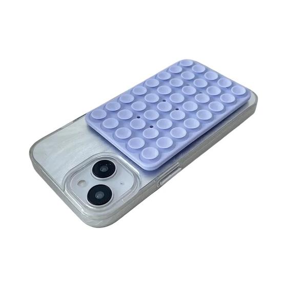Imagem de Capa De Celular Com Ventosa De Silicone Dupla Face E Suporte Destacável Para Selfies E Vídeos