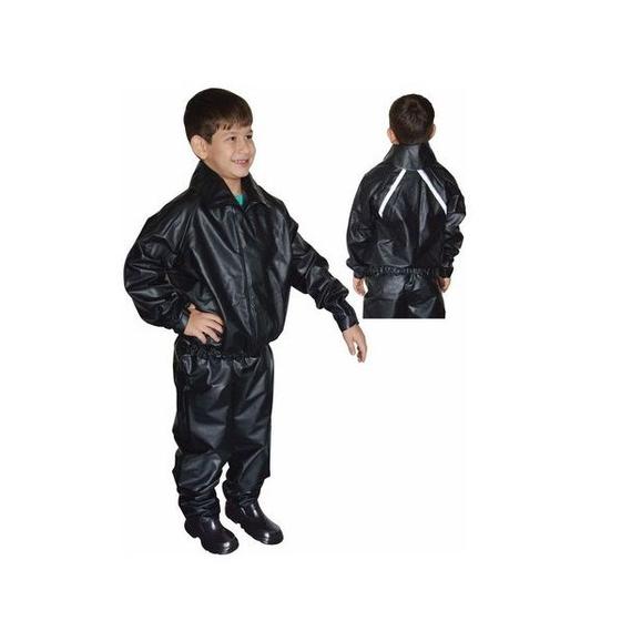 Imagem de Capa de chuva (conjunto) pvc piracapas infantil m preto