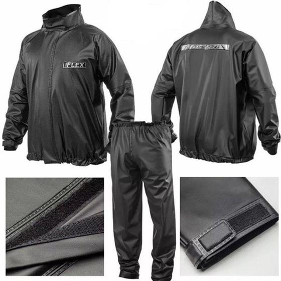 Imagem de Capa De Chuva Delta Pvc Preto Flex Básica