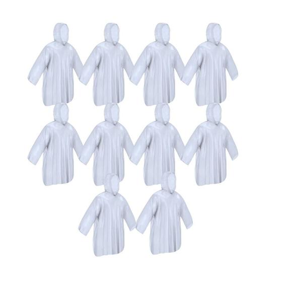 Imagem de Capa de Chuva Descartável Kit Transparente Tamanho Único