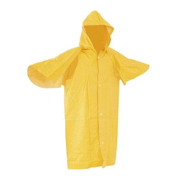 Imagem de Capa de Chuva em PVC Forrada Morcego Amarela Com Capuz Tam. G Vinilseg