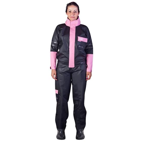 Imagem de Capa De Chuva Feminina Moto Impermeável Pvc Grossa Resistente