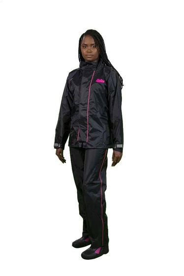 Imagem de Capa de Chuva Feminina Nylon Delta New Star Preto Rosa Moto