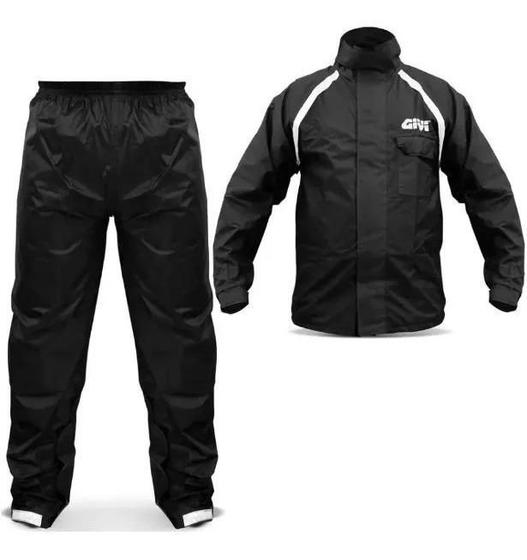 Capa De Chuva Givi Nylon Com Forro E Gola Alta - Preto Menor preço em Capa De Chuva Givi Nylon Com Forro E Gola Alta - Preto