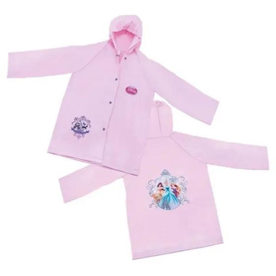 Imagem de Capa De Chuva Infantil Com Capuz Princesas Tamanho G