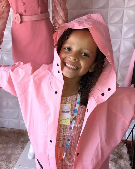 Imagem de Capa De Chuva Infantil Reforçada Menina Resistente - Cor Rosa 6 a 10 anos